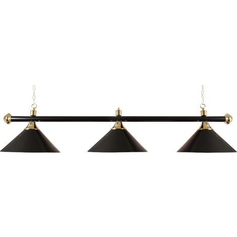 Palo della lampada da biliardo con tre tonalità, nero