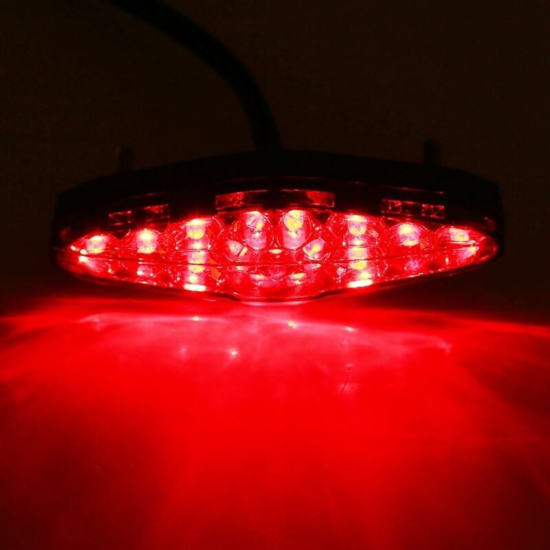 Feux Stop Lampe de Plaque d'Immatriculation de Moto Lumière de Queue de Frein  Arrière Lampe