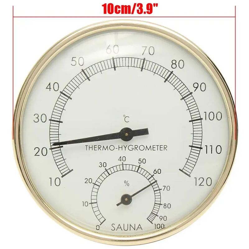 2-en-1 Intérieur Bois Thermomètre Hygromètre Thermomètre Hygromètre Hammam  Sauna Room Accessoires pour Sauna Room Wall Décoratif,Thermomètre de sauna