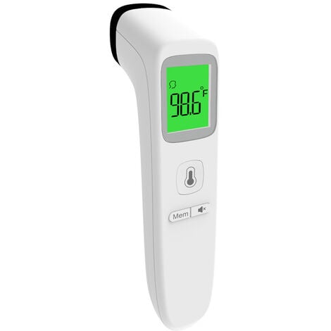 Thermometre Frontal Adulte, KKmier Thermomètre Infrarouge sans contact  Thermomètre médical Frontal et Auriculaire avec Alarme de Fièvre, Lecture
