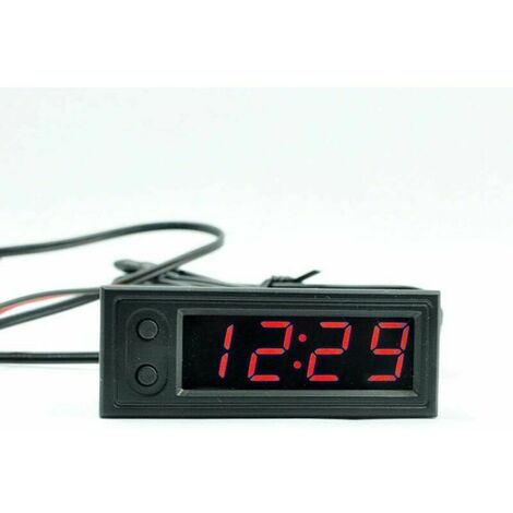 4 in1 voiture lcd horloge numérique thermomètre température