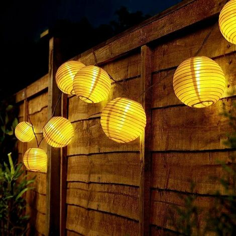 Uping guirlande lumineuse lampion batterie etanche 20 led 3,6 mètres  décoration intérieure et extérieure pour noël jardin soirée et - Achat &  prix