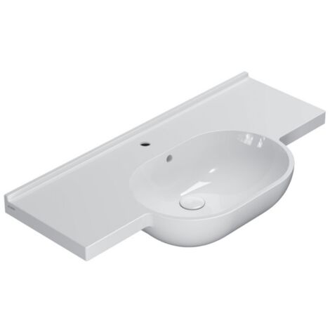 Lavabo in ceramica 80x49 cm Globo Mode ME080BI Bianco - Ceramica - Standard
