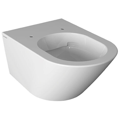 CERAMICA GLOBO Forty3 wc sospeso s/brida bcol fissaggi nascosti bianco lucido codice prod: FOS05BI (1/5)
