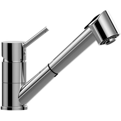Miscelatore Monocomando Per Lavello Paffoni Light Con Doccino Estraib Paffoni Serie Light Lig285cr Met
