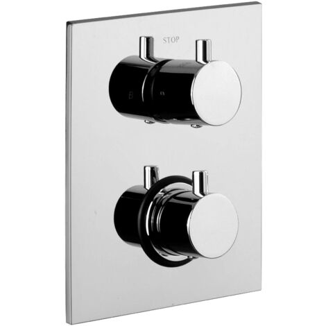 Miscelatore termostatico incasso doccia a 2 uscite Paffoni Light LIQ518CR Cromo - In ABS