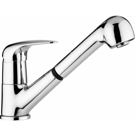 Miscelatore monocomando per lavello con doccino estraibile Paffoni serie Duemila DU183CR Cromato - Ottone