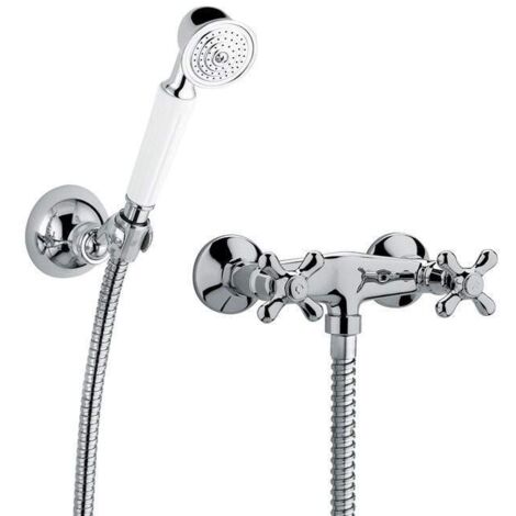 Rubinetto a parete per doccia doppia leva con set doccia in colore cromo Paffoni Iris IRV168DCR Cromo - Iris (1/5)