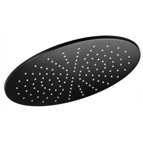 Soffione doccia in ottone modello tondo Ø300 mm in colore nero opaco Paffoni Light ZSOF079NO  Nero opaco