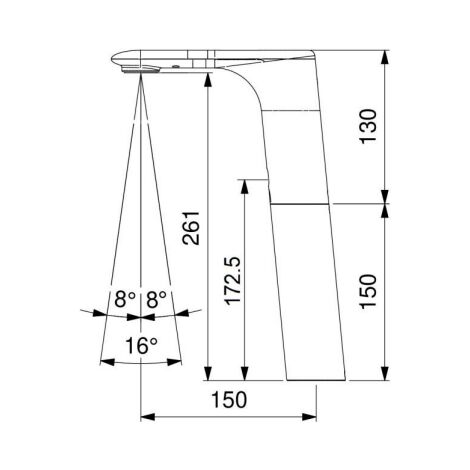 Rubinetto Sensore Automatico Per Orinatoi, Ottone Cromato, Risparmio Idrico, DC6V - Ricambio Bagno