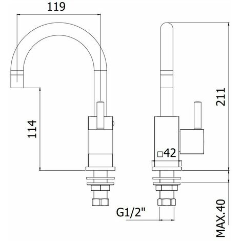 Origin Miscelatore monocomando per lavabo, a 3 fori A4259534