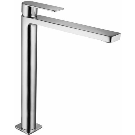 Miscelatore lavabo prolungato Steel Looking Paffoni serie Tango TA081ST  Ottone - Steel looking
