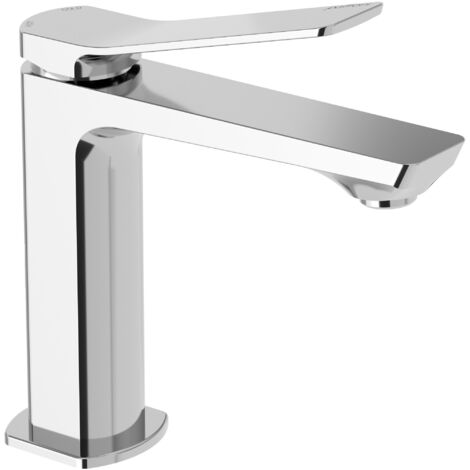 Miscelatore lavabo Steel Looking Paffoni serie Tilt TI071ST  Ottone - Steel looking