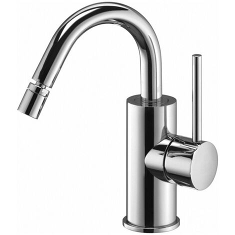 Miscelatore bidet con canna orientabile Steel Looking Paffoni serie Light LIG138ST  Ottone - Steel looking