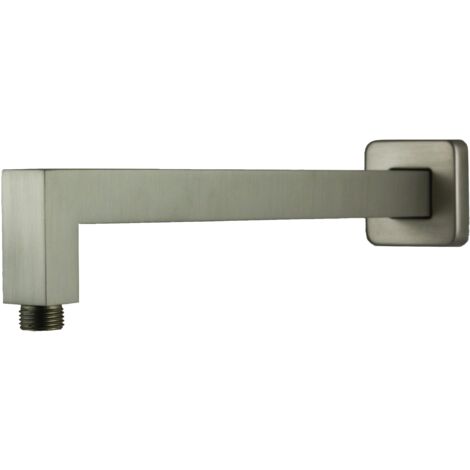 Braccio doccia Quadro lunghezza 400 mm Steel looking Paffoni ZSOF063ST Metallo - Steel looking
