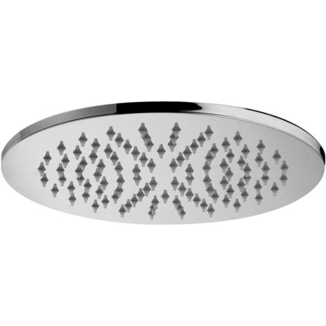 Soffione tondo Ø 225mm in ottone ispezionabile colore acciaio spazzolato Paffoni Light ZSOF074ST  Steel Looking
