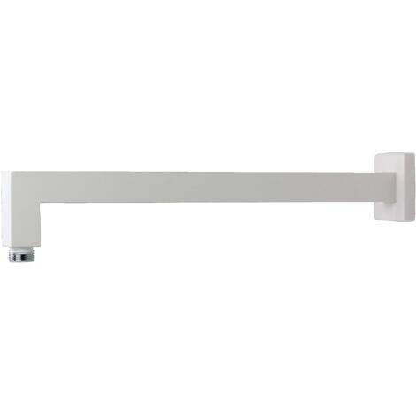Braccio doccia Quadro lunghezza 400 mm bianco opaco Paffoni ZSOF063BO  Metallo - Bianco Opaco