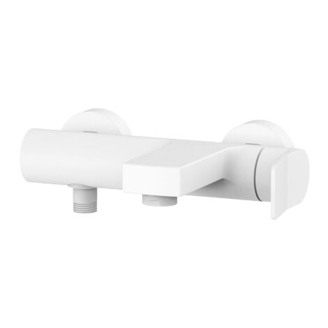 Miscelatore esterno per vasca con deviatore bianco opaco Paffoni serie Tilt TI022BO  Ottone - Bianco Opaco