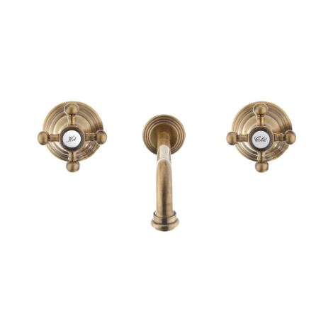 Batteria lavabo ad incasso 3 fori bronzato Paffoni serie Belinda-Melissa FBLV008BR Ottone - Bronzato