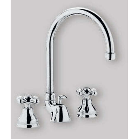 Batteria lavabo con canna orientabile bronzato Paffoni serie Iris IRV057BR Ottone - Bronzato