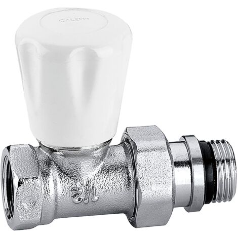 Valvola manuale per radiatori versione dritta per tubo in ferro mf d1/2 caleffi 412402 (1/2)