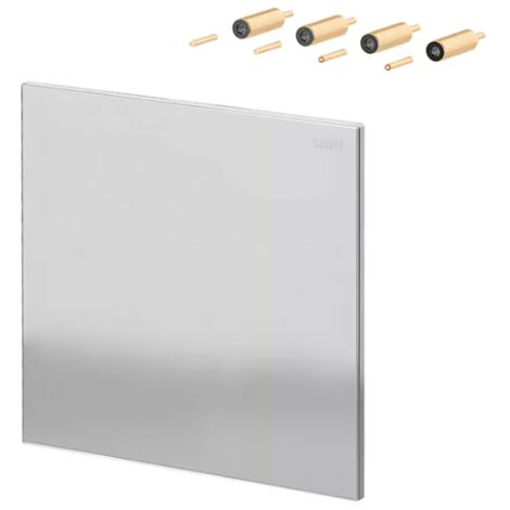 Placca di copertura estetica, in acciaio inox finitura spazzolata Caleffi 359893 Acciaio inox