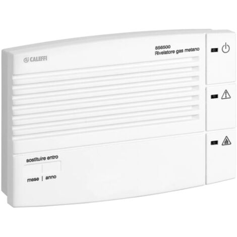 Rivelatore di gas, con sensore incorporato ed uscita a relè per gas metano Caleffi 856500  230 V
