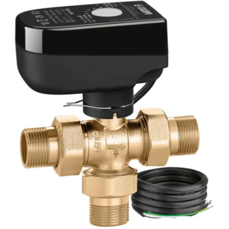 Valvola di zona a sfera a tre vie versione by-pass motorizzata, 3/4", tensione 230V Caleffi 644352 3BY  3/4”
