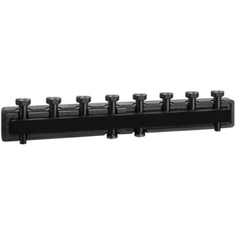 Collettore per impianti di riscaldamento e condizionamento, con coibentazione. 4 derivazioni Caleffi 550240 Nero