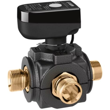 Valvola a sfera motorizzata, a tre vie, con microinterruttore ausiliario. Tempo di manovra 10 s Caleffi 644566 1”
