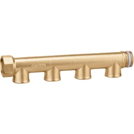 Collettore semplice, componibile 1" 4 derivazioni, 1/2" F Caleffi 592648  1” - 4