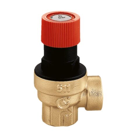 Valvola di sicurezza ordinaria certificata. Attacchi 1/2", taratura 7 bar Caleffi 513470  1/2” - 7 bar