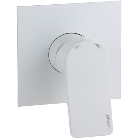 Miscelatore incasso doccia 1 uscita bianco opaco Paffoni serie Tilt TI010BO/M  Ottone - Bianco Opaco