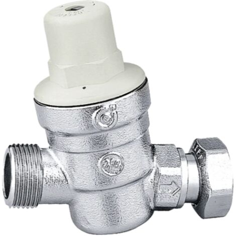 Riduttore di pressione inclinato, per sicurezza boiler. Attacco 3/4"F Caleffi 533151 Cromato