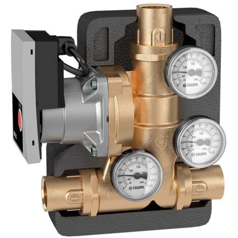 Gruppo di ricircolo anticondensa e distribuzione con controllo termostatico Caleffi 281WYP DN25 - 1" F - 60°C
