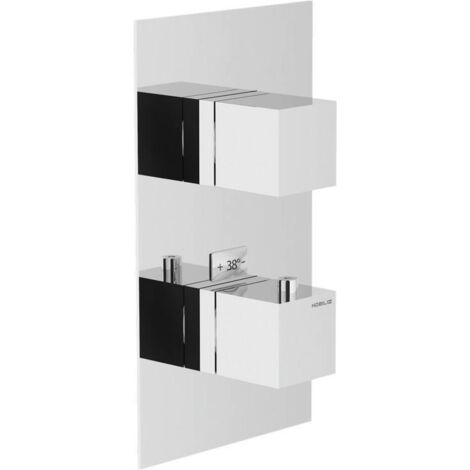 Parte esterna termostatico incasso a 1 via per doccia. Nobili serie SEVEN WE00101/QCR Cromato - Ottone (1/5)