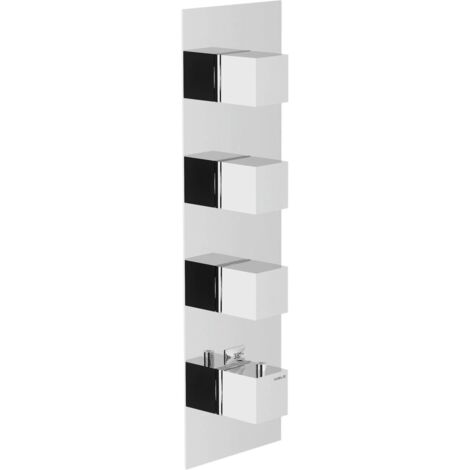 Parte esterna termostatico incasso a 4 vie per doccia. Nobili serie SEVEN WE00104/QCR Cromato - Ottone (1/5)