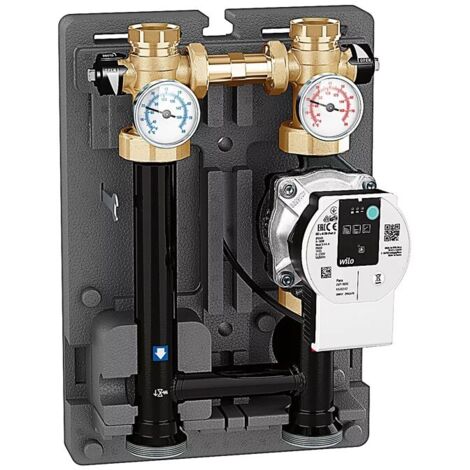 Gruppo di distribuzione diretta per impianti di riscaldamento e condizionamento, DN 25 Caleffi 165640HE3 Nero