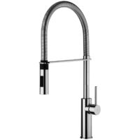 Paffoni Light - Miscelatore da lavello con braccio di erogazione flessibile, cromato LIG179CR