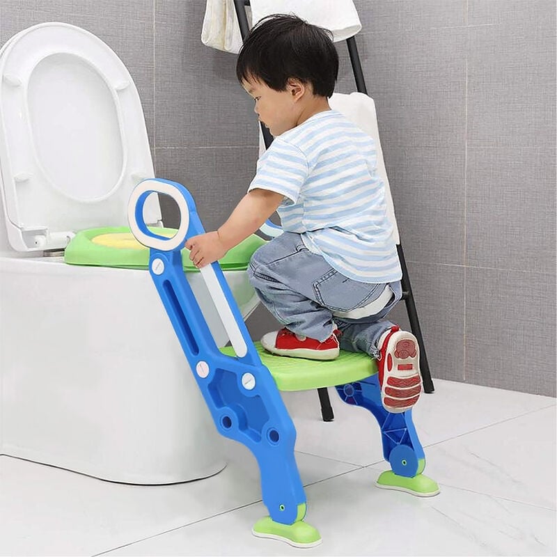 Froadp Toilettensitze für Kinder, Töpfchentrainer WC Sitz mit PU  Spritzschutz, Antirutsch Sitzerhöhung Lerntöpfchen, Toilettensitz (Weiß)