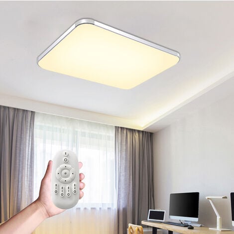Deckenlampe Flur, AUFUN Küche, Dimmbar für LED mit 72W Deckenleuchte Wohnzimmer Schlafzimmer, Büro, Kinderzimmer, Lampe Fernbedienung