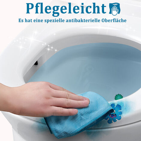 AUFUN WC Sitz Toilettendeckel Toilettensitz Universal mit Absenkautomatik, hochwertige Qualität und Schnellbefestigung, viele bunte Motive, WC Deckel aus Hartplastik Duroplast-Schwarz