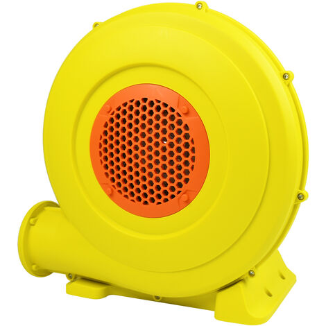 AUFUN 750W elektrische Luftpumpe Gebläsepumpe Ventilator mit Griff, Dauergebläse für aufblasbare Spielzeuge, Windmaschine mit langem Netzkabel, Gelb+Rot (580m³/H 2150Pa)