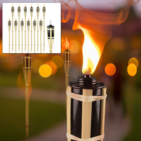 Citronella-Fackeln Aus Glas – 4 Stück, 150 Cm Höhe, Erdspieß, Mehrfarbig, Für Garten & Terrasse