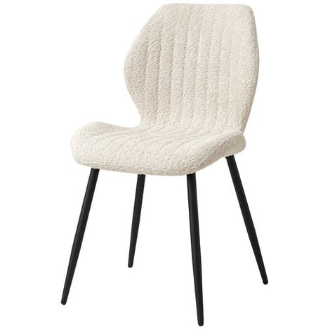 Wokaka Lot de 4 chaises - chaise de salle à manger rétro -chaise en lin-pieds en métal(Kaki)