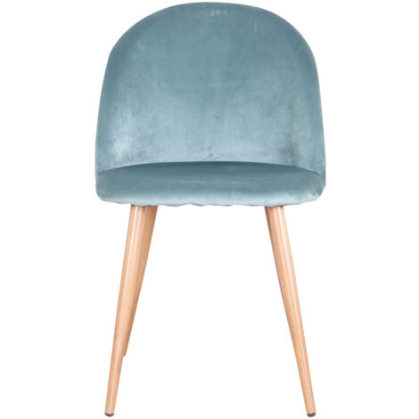 Wokaka Lot de 4 Chaise de salle à manger en velours Chaise de salon Coussins Doux en Velours Assise (vert)