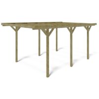 Altanka – Carport en bois traité 3,04x5,12 m – Surface 15,57 m² – Hauteur passage 2,07 m – Abri autoportant durable