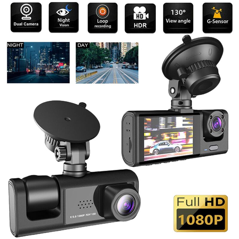 Caméra De Voiture Dashcam Caméra Embarquée Vision Nocturne HD G Sensor  Stationne