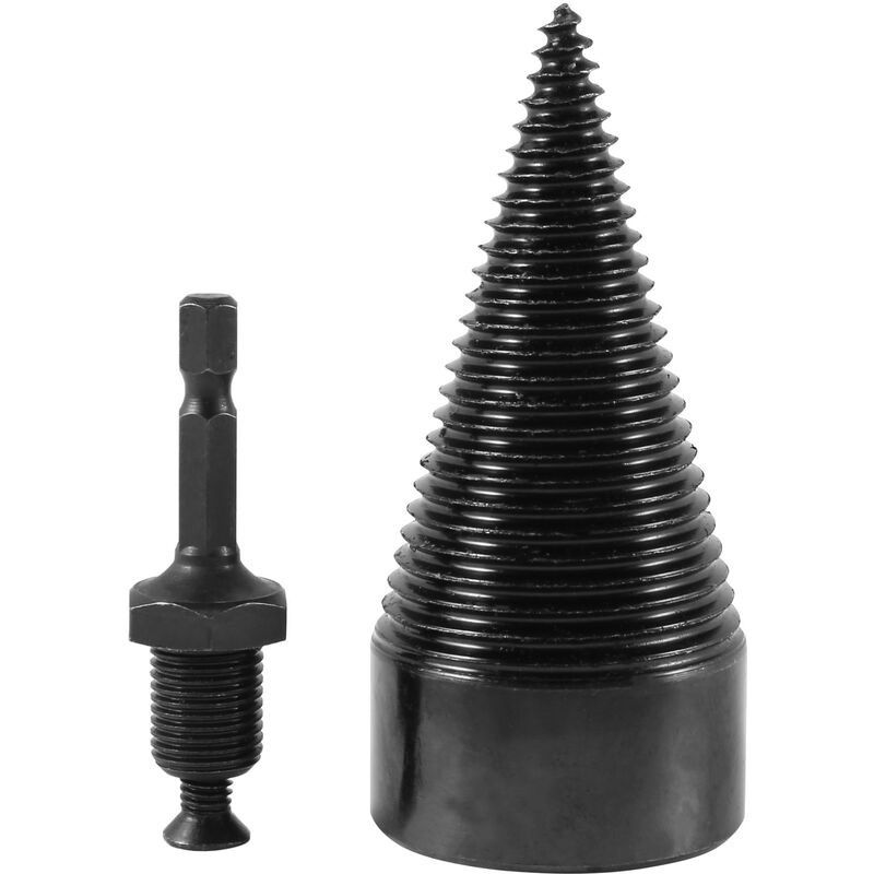 Fendeuse de Bûches 32mm/42mm Foret Conique pour Fendre du Bois Outil de  Coupe avec Tige Hexagonale, Queue Carrée, Tige Ronde