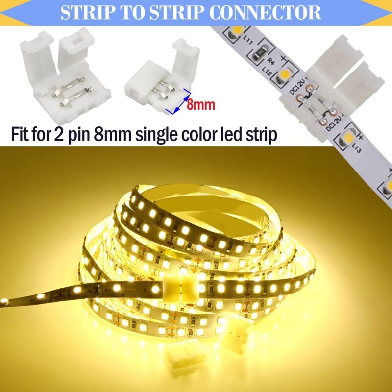 40 pièces Led Strip Connecteurs 4 broches Rgb Light Strip Connecteur Led  sans soudure